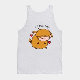 I Love You Highland Cow Tank Top